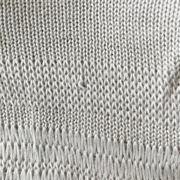 HELMUT HELMUT LANG Knit Sweater Small Gray Cold Shoulder Cotton Yak VGUC - Picture 5 of 8